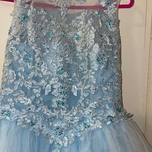 Baby blue quinceanera dress